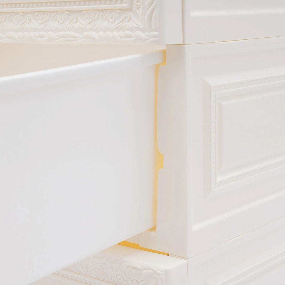 Bathroom Storage Cabinet With Drawers Beige Floor Organizer 15