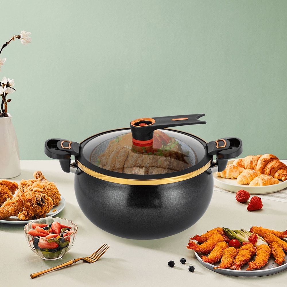 Non Stick Micro Pressure Cooker Multi Function Family Cooking Pot 5