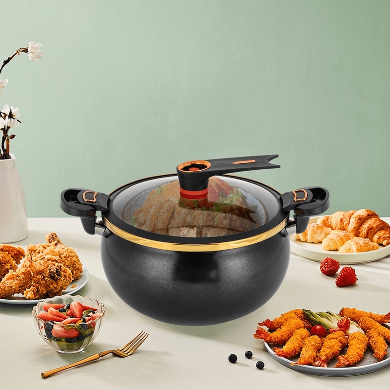 Non Stick Micro Pressure Cooker Multi Function Family Cooking Pot 5