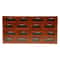 Vintage Wooden Desk Organizer With Drawers And Display Shelf 0