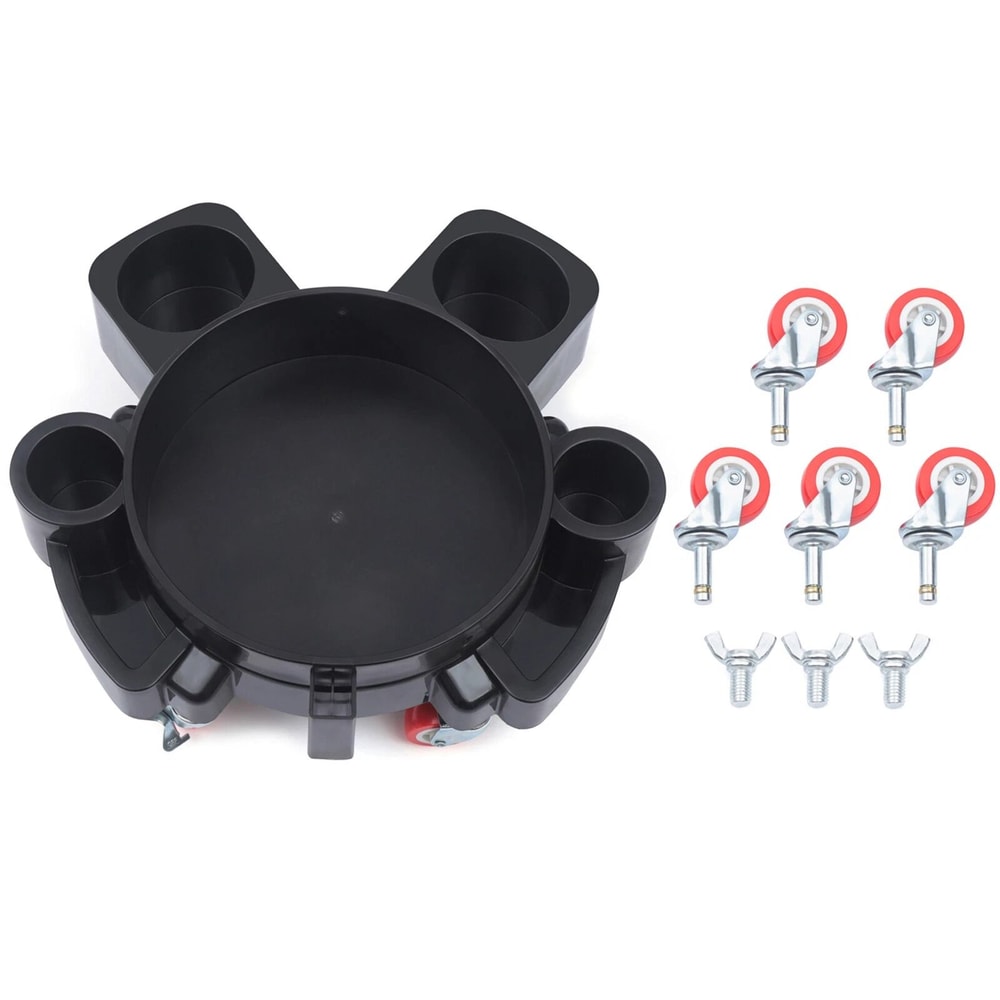 Car Wash Bucket Dolly Large Capacity Rolling Pail Stand For Auto Detailing 9