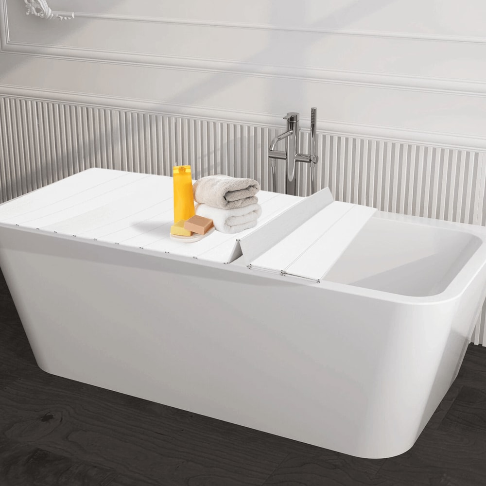 Foldable Bathtub Cover Bath Lid For Insulation And Dust Protection 4
