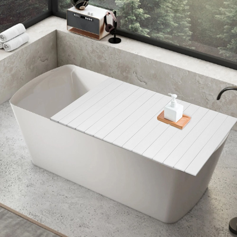 Foldable Bathtub Cover Bath Lid For Insulation And Dust Protection 3