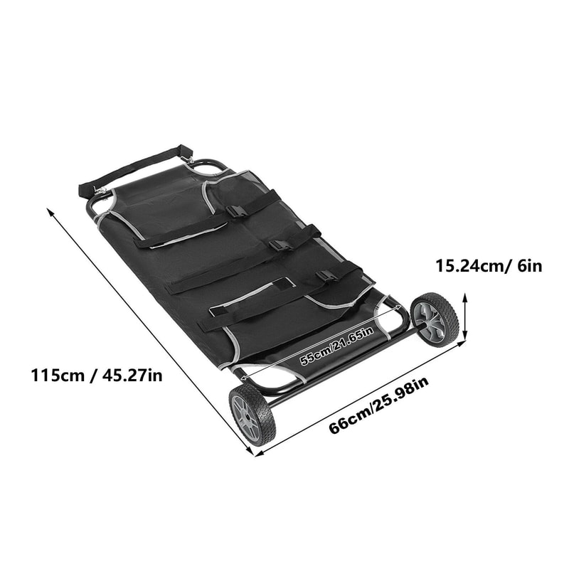 Foldable Dog Transport Stretcher With Wheels For Emergency Pet Rescue 14