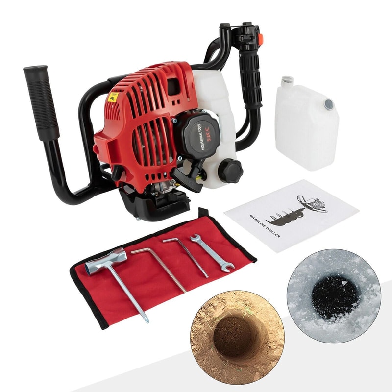 Earth Auger Gas Powered Post Hole Digger For Fence Posts And Planting 13
