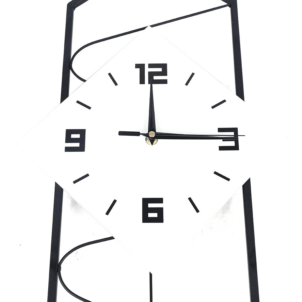 Modern Silent Pendulum Wall Clock With Solid Wood Dial For Living Room Decor 8