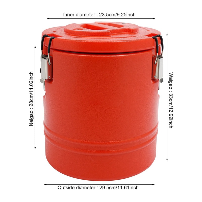 Insulated Soup Container Commercial Thermal Food Carrier Bucket 18