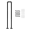 Matte Black U Shaped Stair Handrail Wall Mounted Safety Support Rail 7