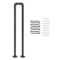 Matte Black U Shaped Stair Handrail Wall Mounted Safety Support Rail 7