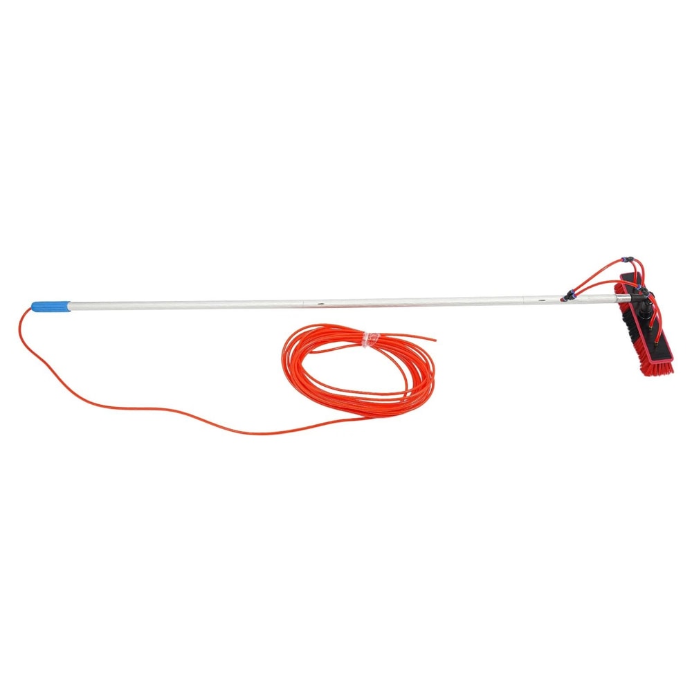Solar Panel Cleaning Brush Kit With Adjustable Pole And Window Cleaning Hose 12