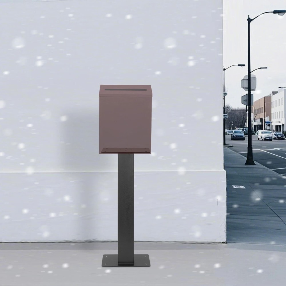 Heavy Duty Steel Ground Mounted Mailbox Post For Outdoor Curbside Installation 1