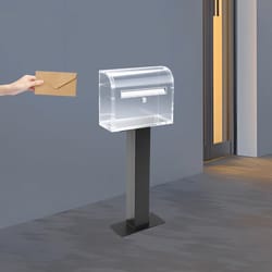 heavy duty steel ground mounted mailbox post for outdoor curbside installation