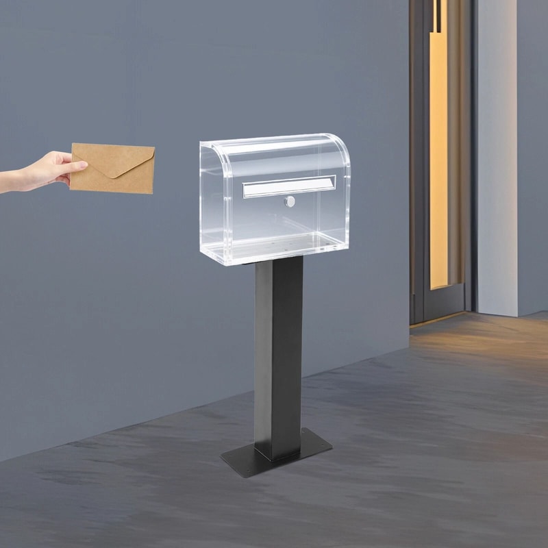 Heavy Duty Steel Ground Mounted Mailbox Post For Outdoor Curbside Installation 0
