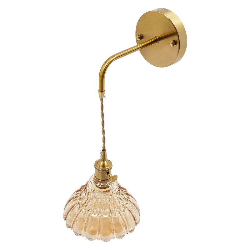 Vintage Wall Lamp Set With Gold Glass Indoor Wall Sconce Design 9