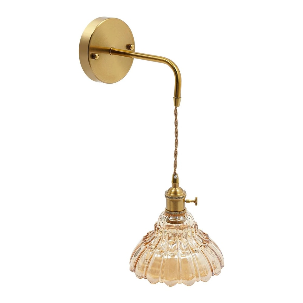 Vintage Wall Lamp Set With Gold Glass Indoor Wall Sconce Design 8
