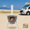 Portable Wood Stove Camping Wood Burning Stove With Chimney Pipe For Outdoor BBQ 2