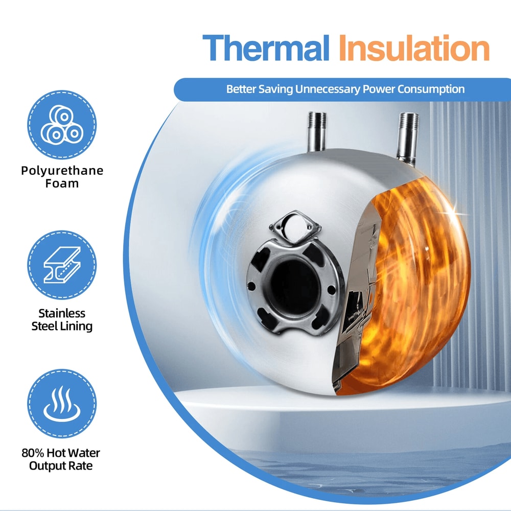 Under Sink Water Heater Compact Instant Hot Water Tank 8