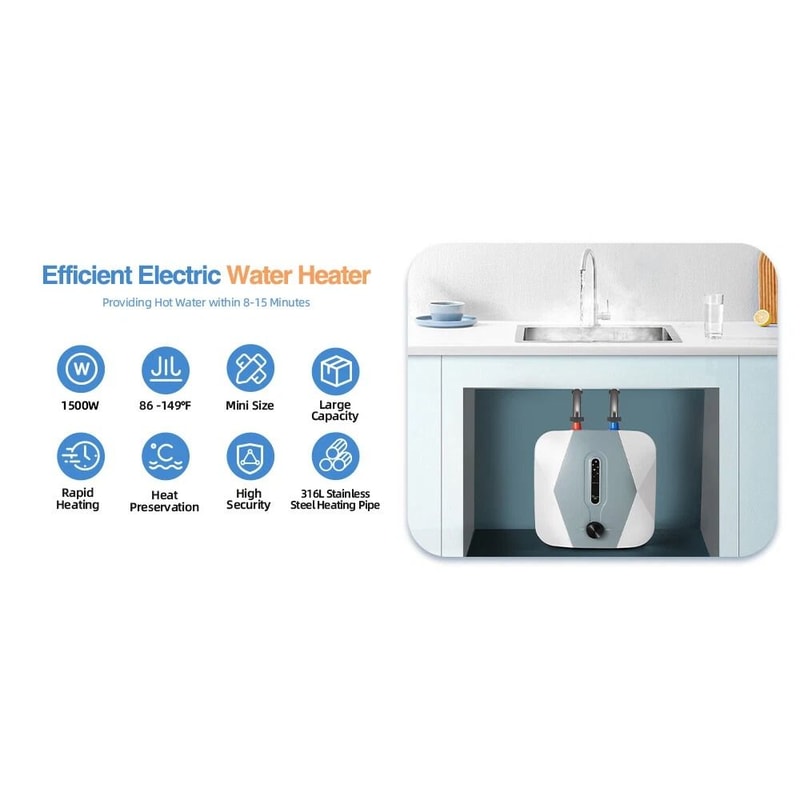 Under Sink Water Heater Compact Instant Hot Water Tank 16
