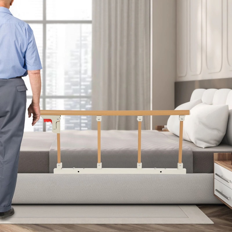 Foldable Bed Rails For Elderly Adults Safety Guard Rail For Home And Hospital Beds 1