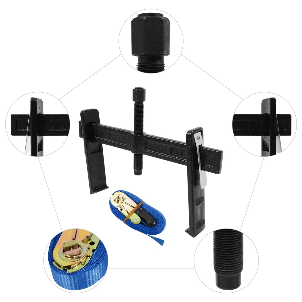 Drum Brake Hub Puller Heavy Duty Steel Drive Wheel Puller With Nylon Strap 7