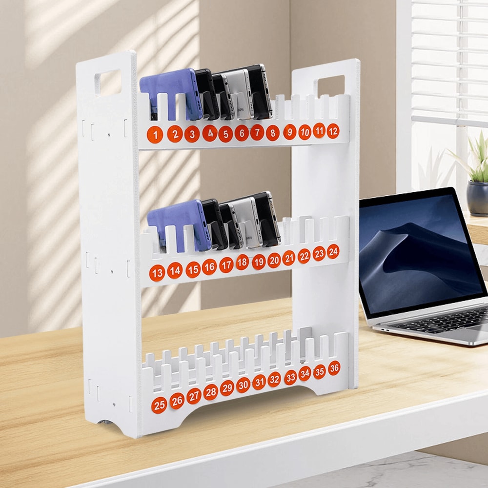 Classroom Cell Phone Holder Wall Mounted Storage Rack 1