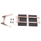Rose Gold Salon Trolley Cart With Folding Rolling Tray For Barber Shop And Beauty Station 2