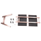 Rose Gold Salon Trolley Cart With Folding Rolling Tray For Barber Shop And Beauty Station 2