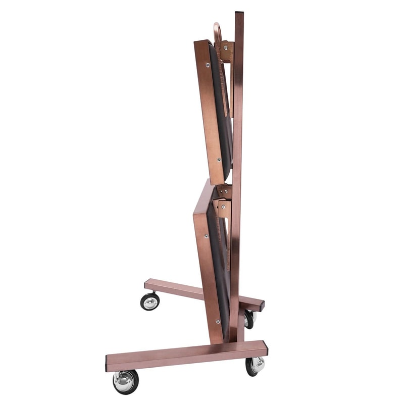 Rose Gold Salon Trolley Cart With Folding Rolling Tray For Barber Shop And Beauty Station 9