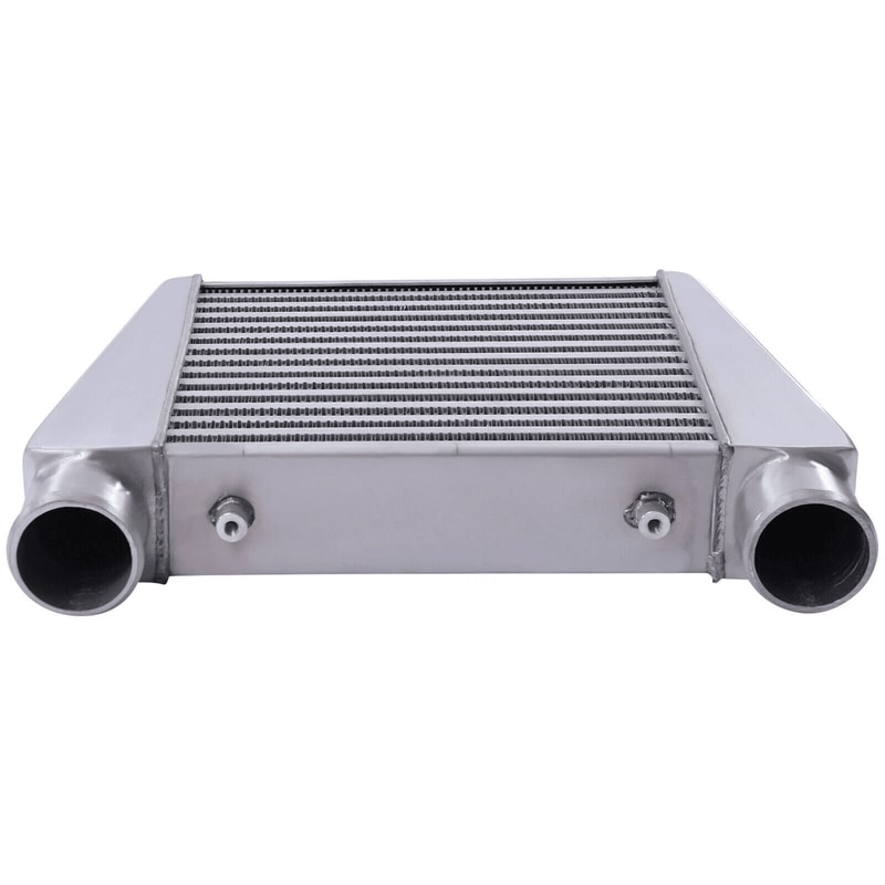 Universal Front Mount Aluminum Turbo Intercooler Inlet Outlet 8