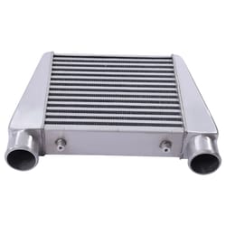 universal front mount aluminum turbo intercooler inlet outlet