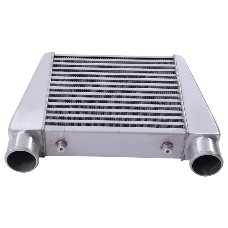 Universal Front Mount Aluminum Turbo Intercooler Inlet Outlet 0