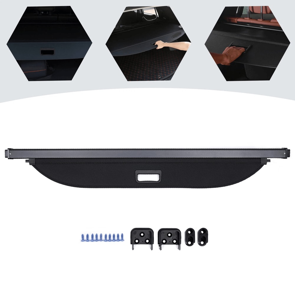 Kia Seltos Cargo Cover Rear Trunk Security Shield Shade Black 3
