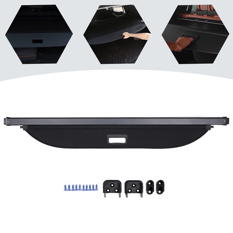 Kia Seltos Cargo Cover Rear Trunk Security Shield Shade Black 3