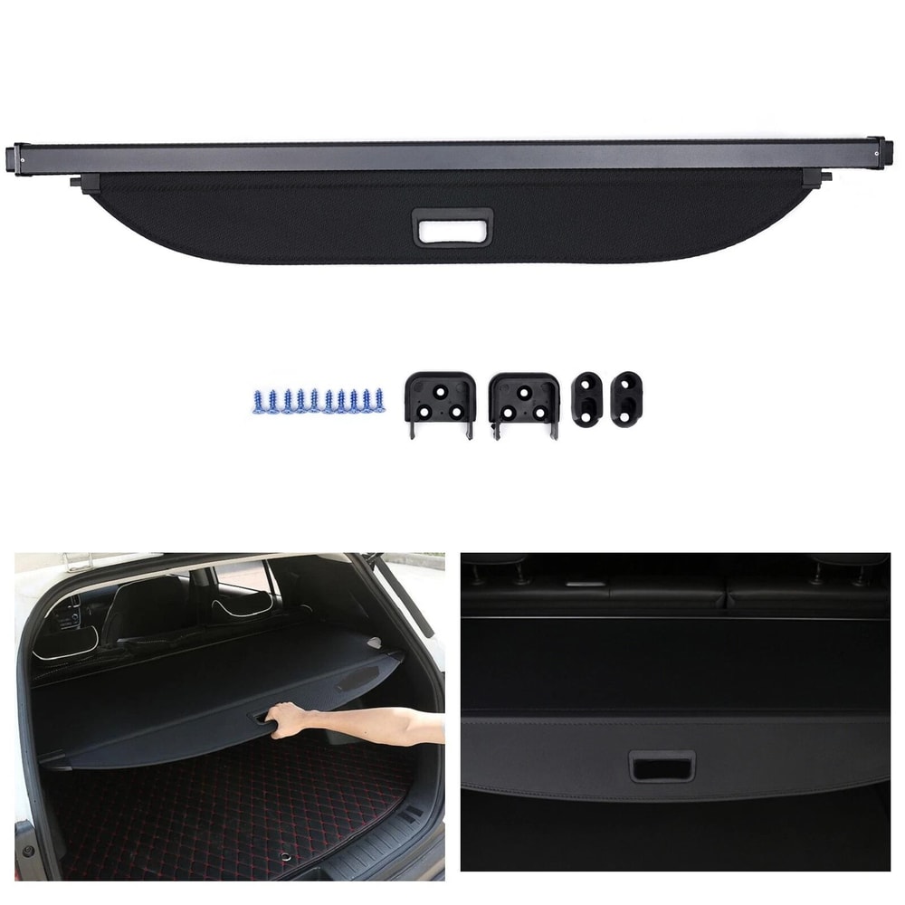 Kia Seltos Cargo Cover Rear Trunk Security Shield Shade Black 1