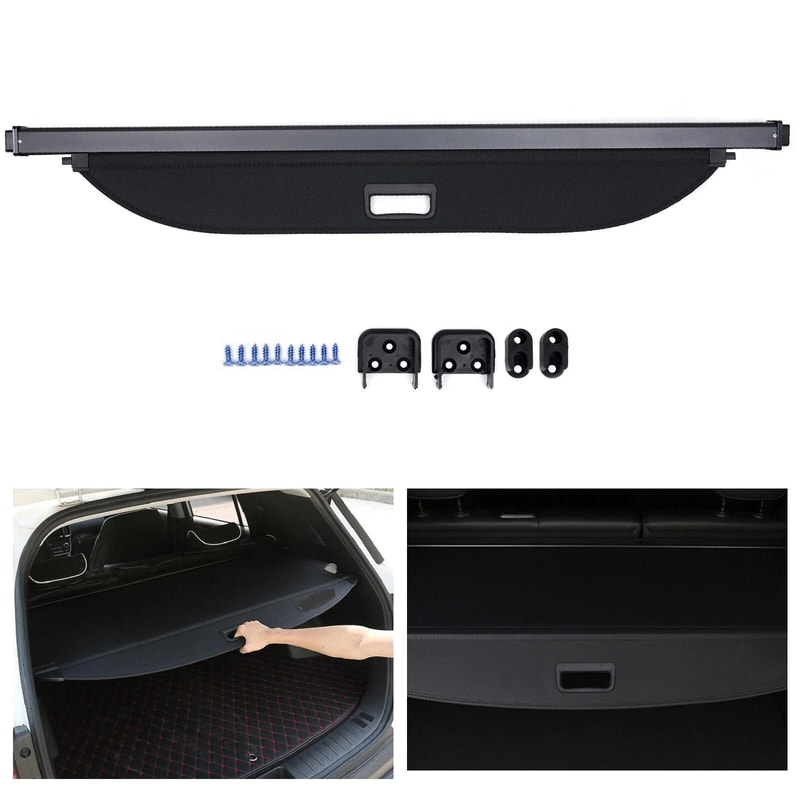 Kia Seltos Cargo Cover Rear Trunk Security Shield Shade Black 1