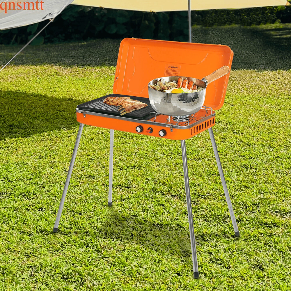 Portable Gas Grill Camping BBQ Stove For Outdoor Cooking 4