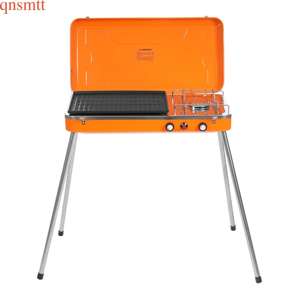 Portable Gas Grill Camping BBQ Stove For Outdoor Cooking 8
