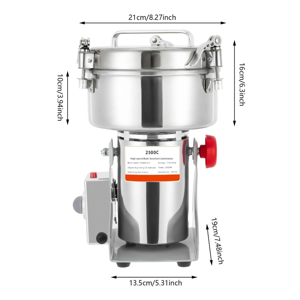 Commercial Spice Grinder Electric Grain Mill For Fast Dry Grinding 15