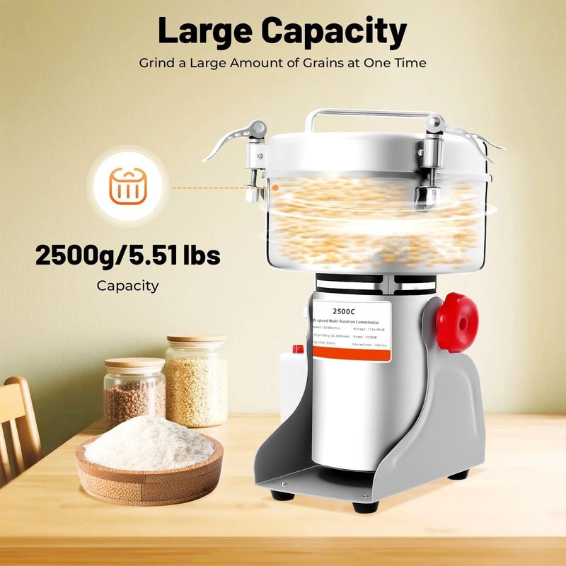 Commercial Spice Grinder Electric Grain Mill For Fast Dry Grinding 4