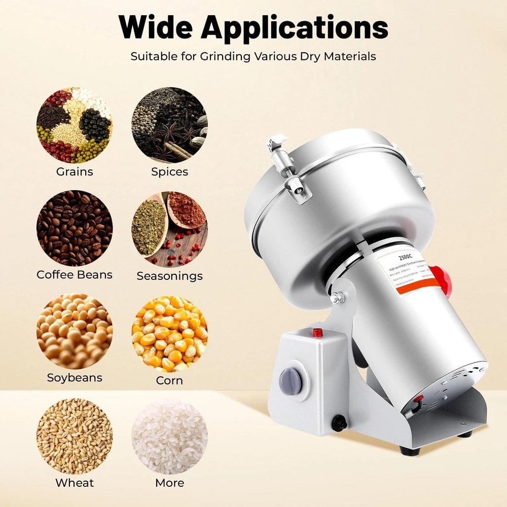 Commercial Spice Grinder Electric Grain Mill For Fast Dry Grinding 5