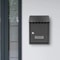 Modern Black Wall Mounted Locking Mailbox Waterproof Outdoor Drop Box 2