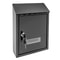 Modern Black Wall Mounted Locking Mailbox Waterproof Outdoor Drop Box 5