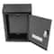 Modern Black Wall Mounted Locking Mailbox Waterproof Outdoor Drop Box 6