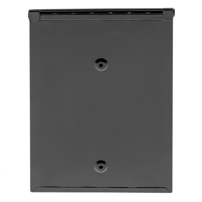 Modern Black Wall Mounted Locking Mailbox Waterproof Outdoor Drop Box 10