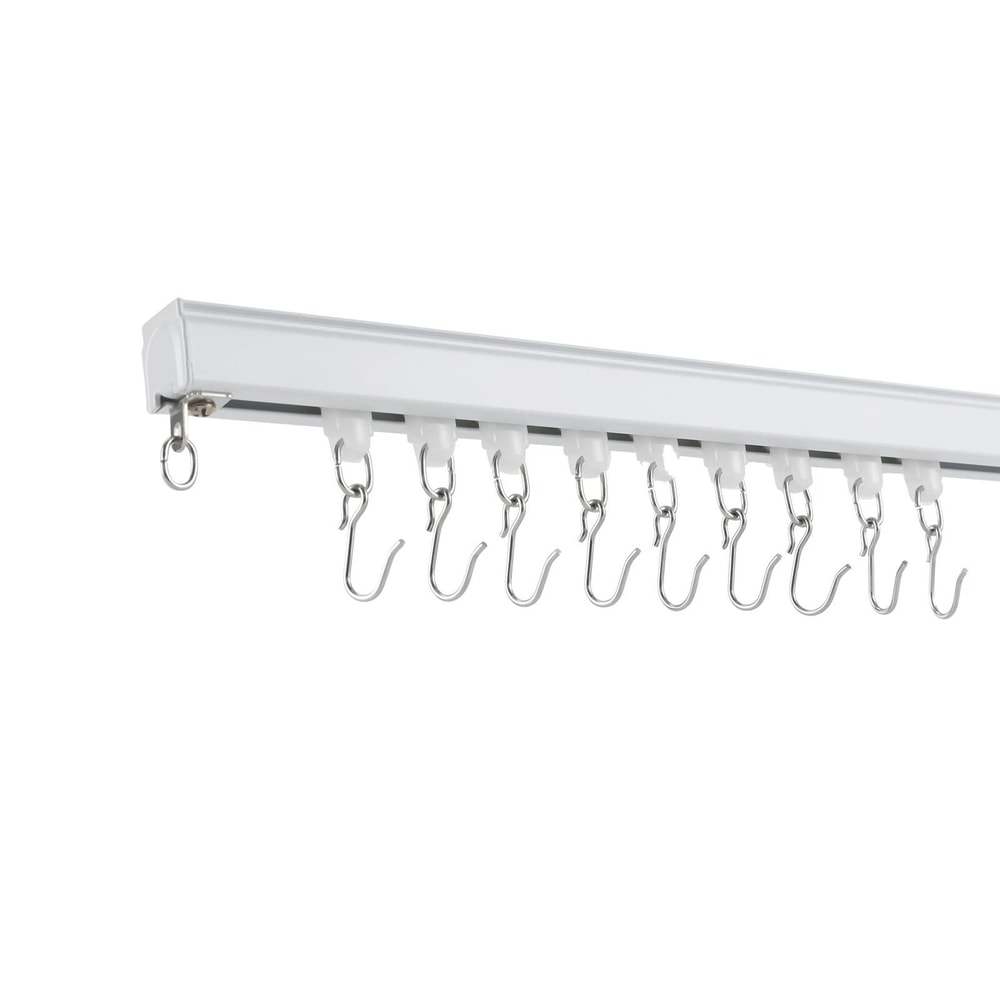 Adjustable Curtain Track Kit Wall Mount Rail For Room Dividers Curtains 16
