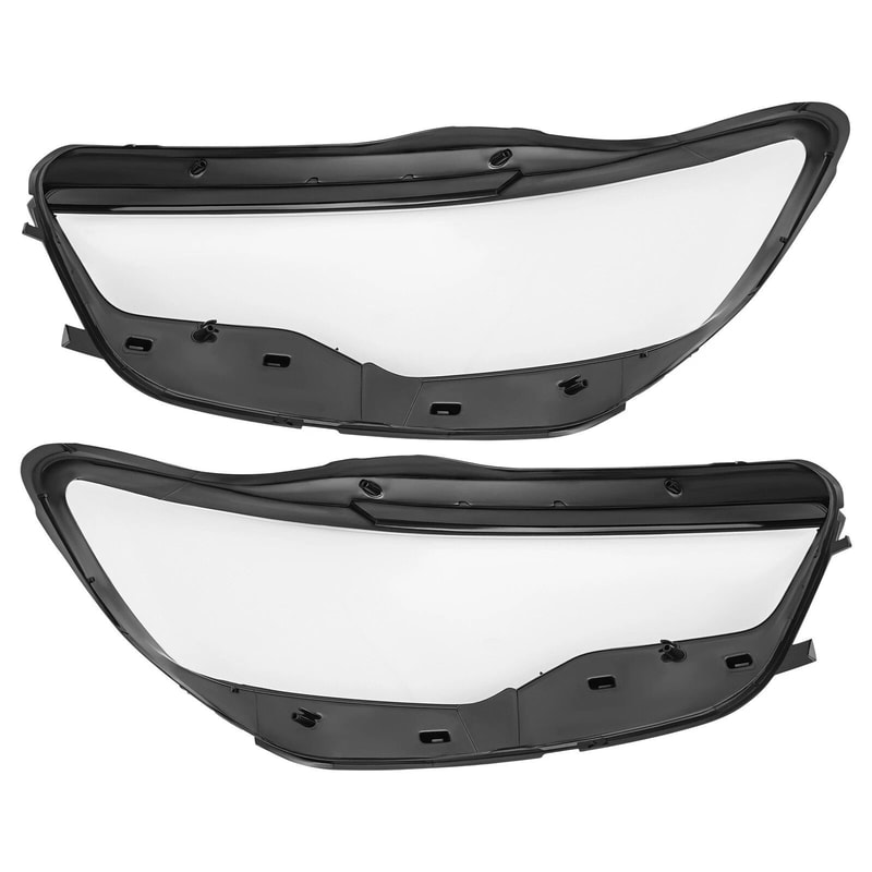 Audi Headlight Lens Cover Pair Left Right Clear Headlamp Covers 9