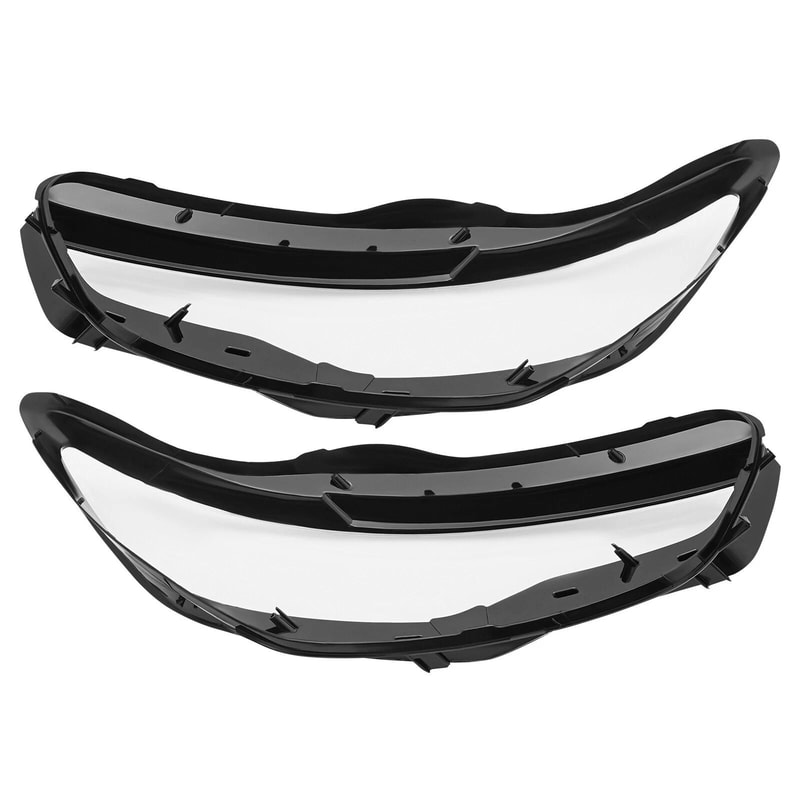 Audi Headlight Lens Cover Pair Left Right Clear Headlamp Covers 10