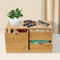 Bamboo Desk Organizer With Drawers For Desktop Storage 15