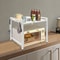 Extendable Microwave Oven Rack Adjustable White Countertop Stand 0