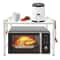 Extendable Microwave Oven Rack Adjustable White Countertop Stand 2